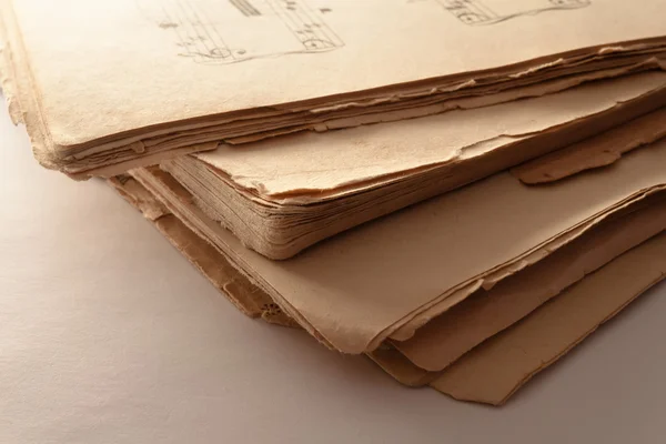 Pages of old notes — Stock Photo, Image