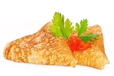 Pancakes with caviar clipart