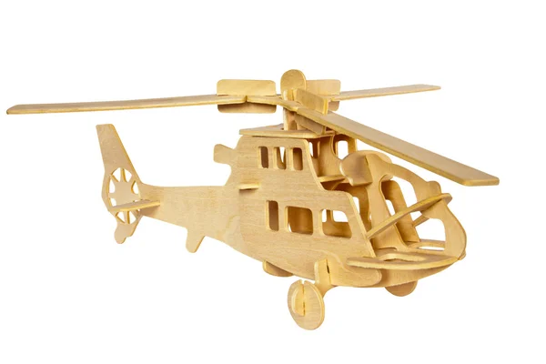 Modèle d'hélicoptère en bois — Photo