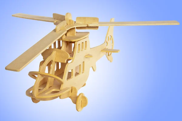 Modèle d'hélicoptère en bois — Photo