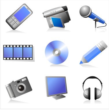 Multimedia Icons set