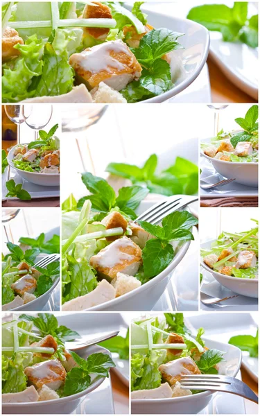 Salad collage — Stock Photo, Image