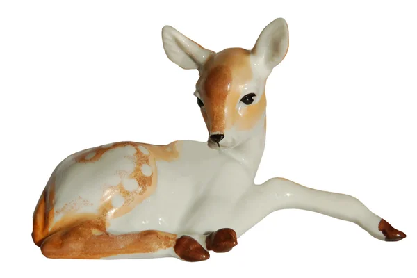 Porcelain figure of a deer — Stock Photo, Image
