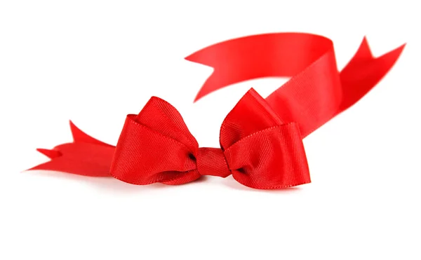 美しい赤いリボン ・分離された弓 — ストック写真