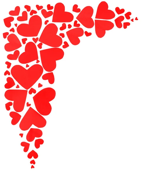 Rojo corazones frontera —  Fotos de Stock