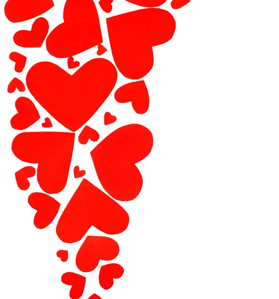 Röda hjärtan gränsen — Stockfoto