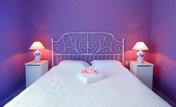 Romantická ložnice — Stock fotografie