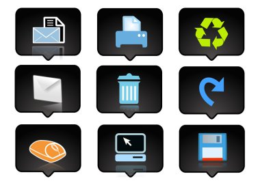 Computer icons set 4 clipart