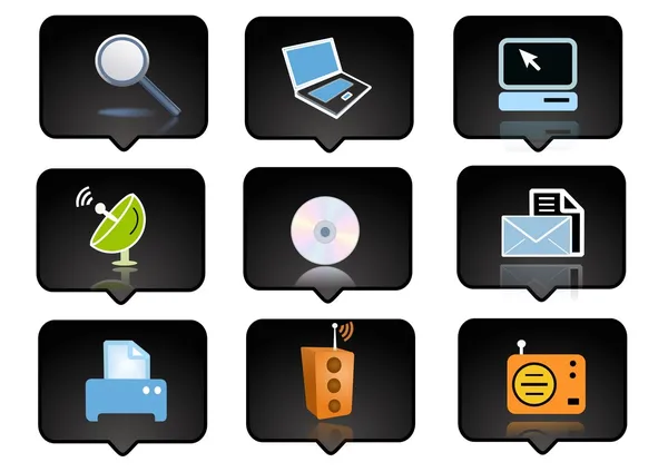 Komputer ikony zestaw 1 — Zdjęcie stockowe