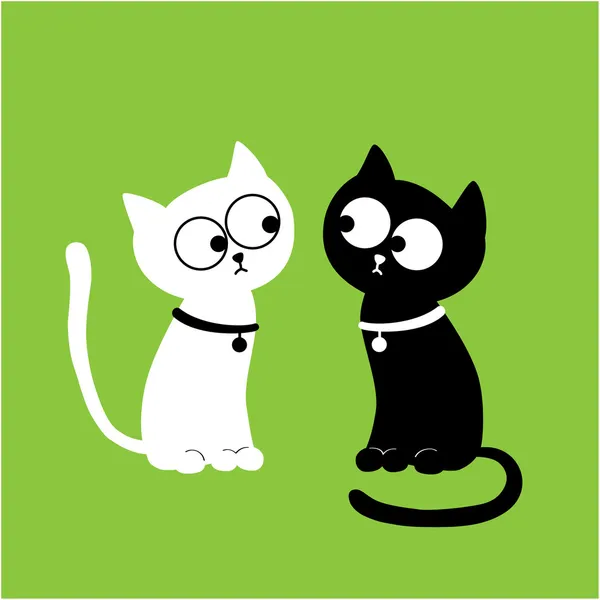 Jumeaux chats — Image vectorielle