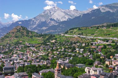 Sion city capital of the canton of valais clipart
