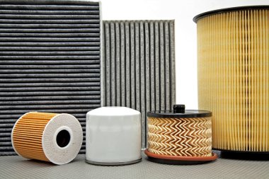 Various car filters clipart