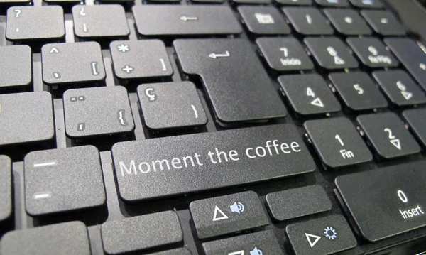 Keyboard time for coffee — Stock Photo, Image