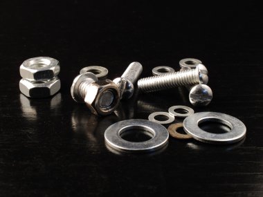 Nuts, screws and washers clipart