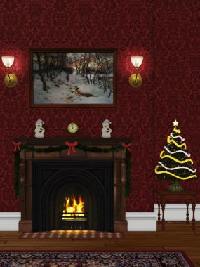 Christmasroom 2 clipart