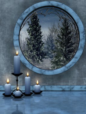 Beautiful candles 1 clipart