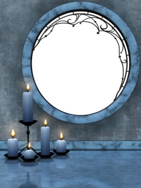 Beautiful candles 2 clipart