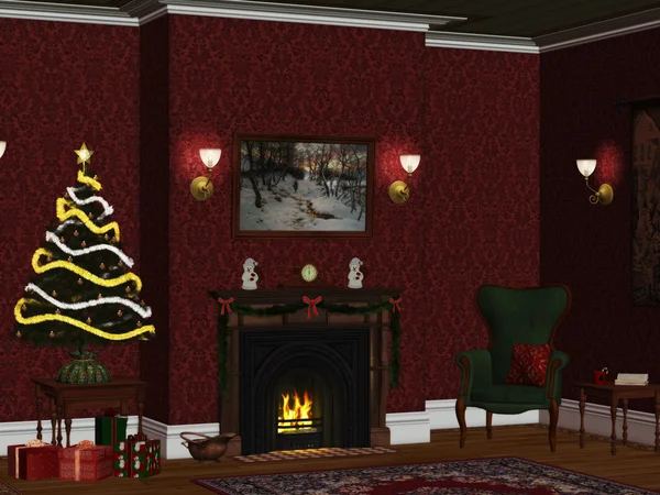 Christmasroom 1 — Stockfoto