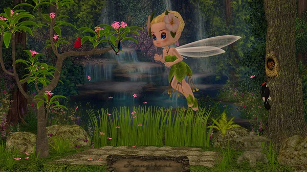 Rosa Bella's fairy world — Stock Photo, Image