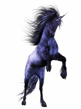 Blue Unicorn 2 clipart