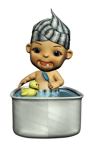 Bathing Baby — Stock Photo, Image