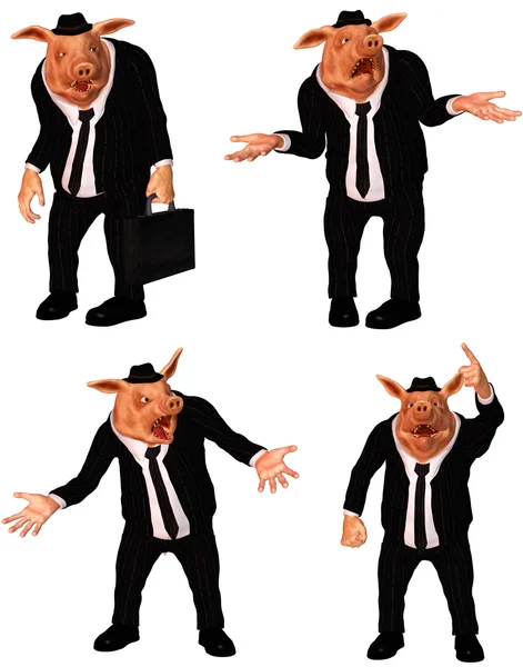 stock image Business pig