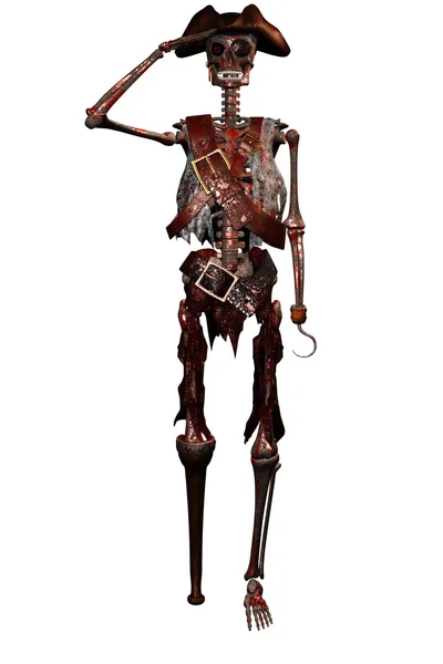 Skeleton pirate — Stock Photo, Image