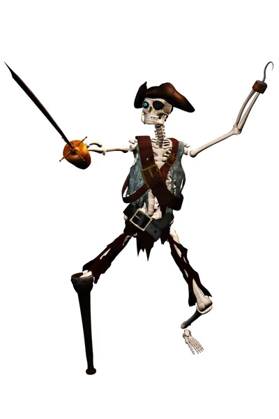 Skeleton piraat — Stockfoto