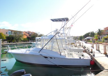 Fisherboats marina in Mexico clipart