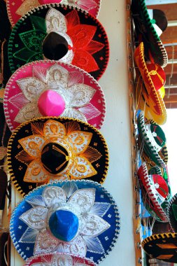 Charro Mexican mariachi colorful hats clipart