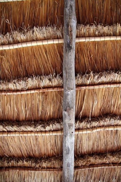 Hut palapa tradicional sol techo wiev desde arriba —  Fotos de Stock