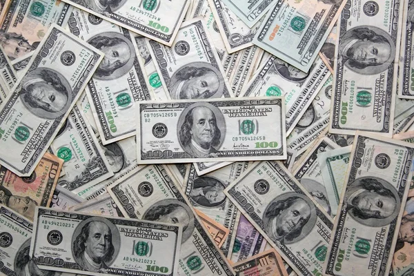 Amerikai dollár-bank megállapítja, sok bankjegyek számlák — Stock Fotó