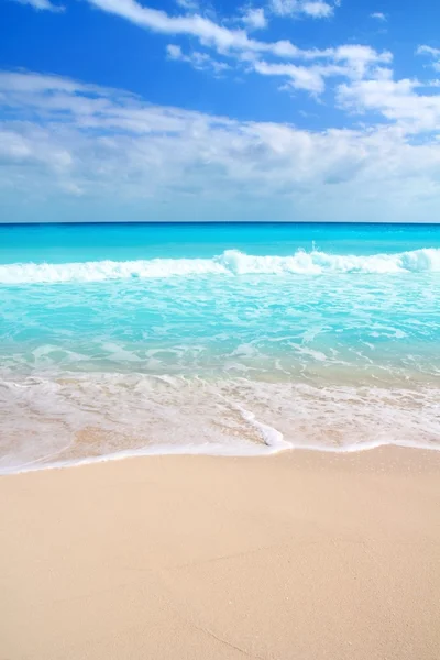 Caribe praia azul-turquesa mar perfeito dia ensolarado — Fotografia de Stock