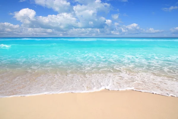 Karaibów plaży turkusowe morze idealne słoneczny dzień — Zdjęcie stockowe