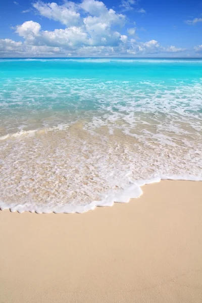 Caribe praia azul-turquesa mar perfeito dia ensolarado — Fotografia de Stock