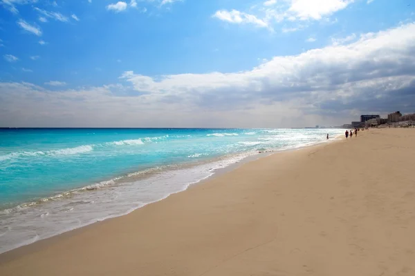 Cancun zona hotelera beach Karayipler Meksika deniz — Stok fotoğraf