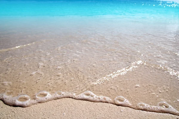 Caraïbes clair plage sable texture rivage vague — Photo