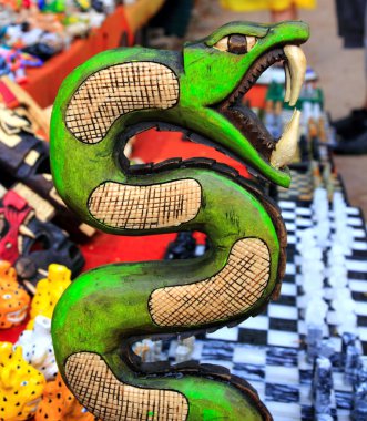 Chichen Itza serpent Mayan snake handcraft Mexico clipart