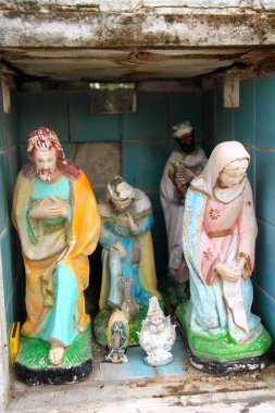 Caribbean cemetery catholic angel saints figures