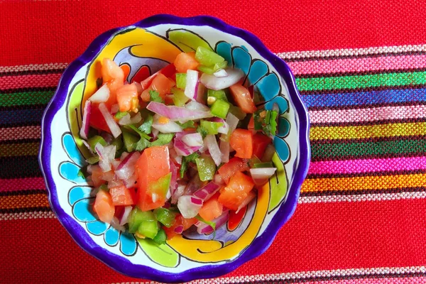 Pico de gallo pomidorami i chili meksykańskim sosie — Zdjęcie stockowe