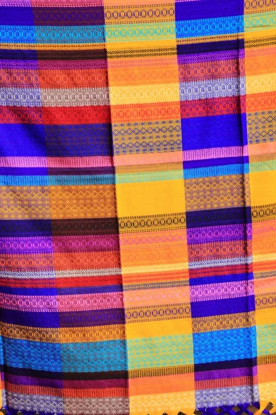 Tessuto serape messicano texture modello colorato — Foto Stock