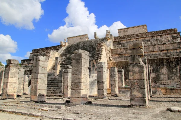 Chichén Itzá krigare templet los guerreros Mexiko — Stockfoto