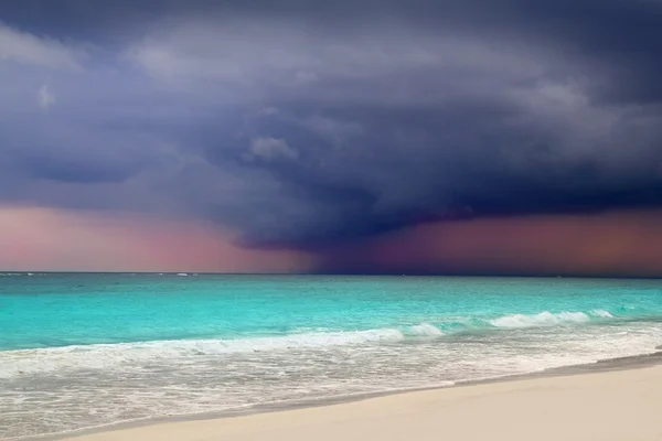 stock image Hurricane tropical storm beginning Caribbean sea