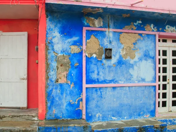 Färgglada Västindien hus tropiska isla mujeres — Stockfoto