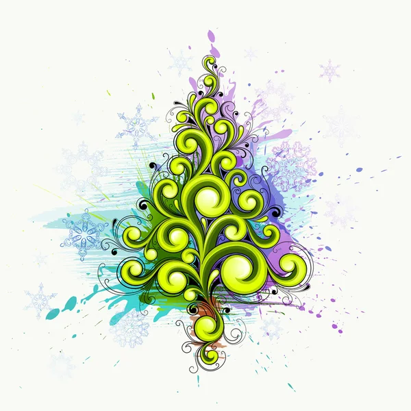 Árbol de Navidad abstracto — Vector de stock