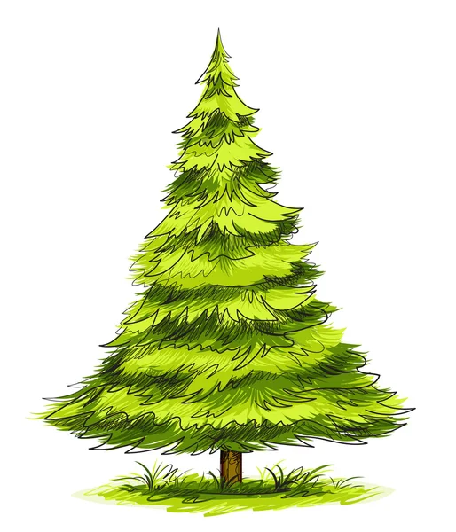Weihnachtsbaum-Illustration — Stockvektor