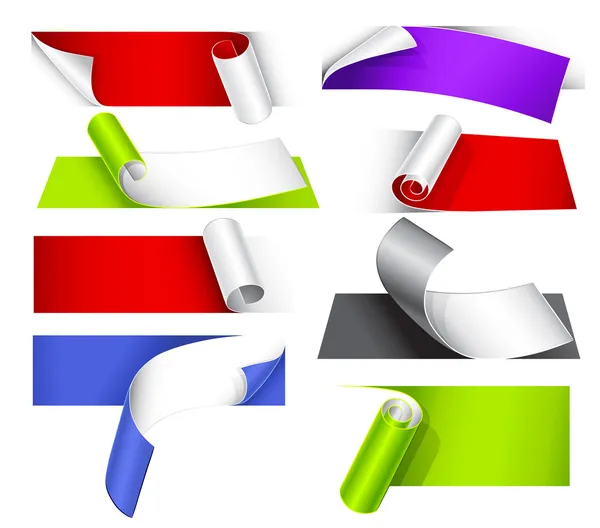 Collection de papiers couleur — Image vectorielle