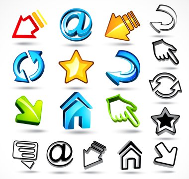 Web icons clipart