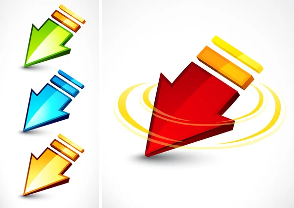 Flèches de couleur — Image vectorielle