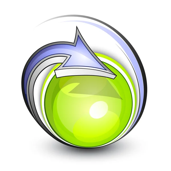Yeşil gezegen. iş logo — Stok Vektör